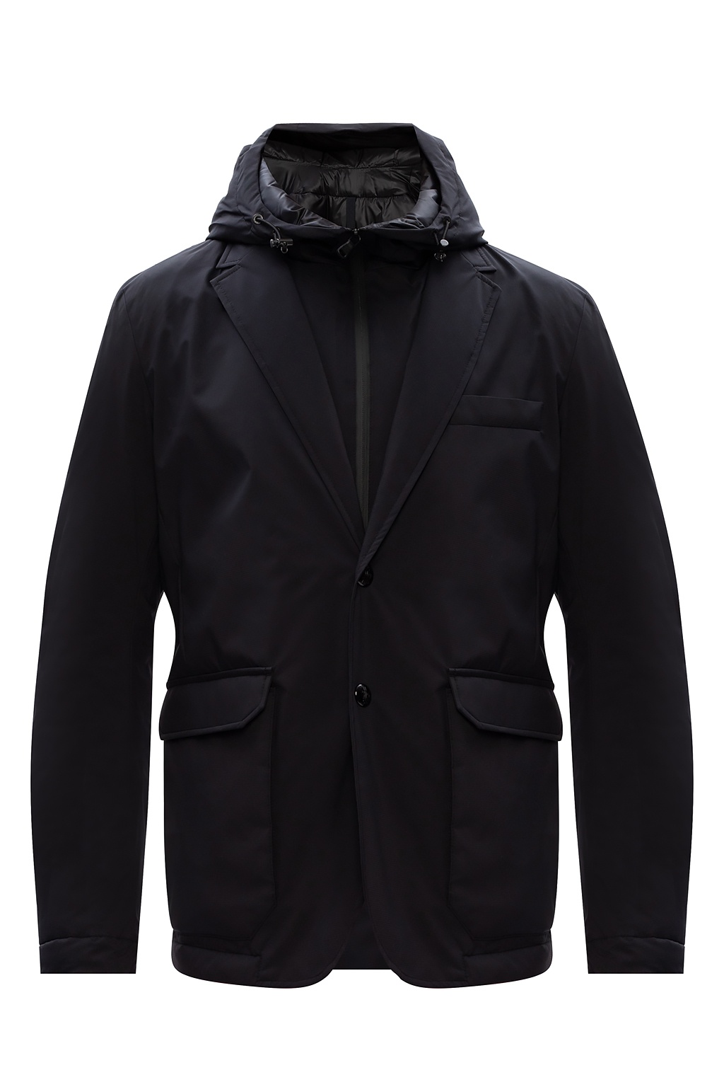 Moncler Faux Fur Detachable Hood Short Down Jacket, Brand